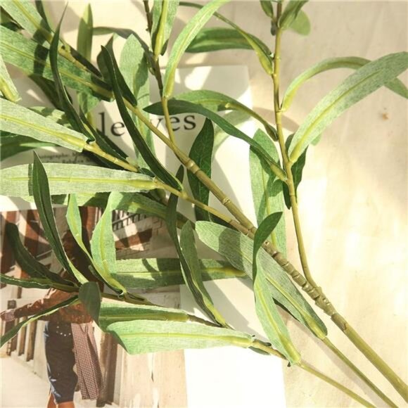 4pcs Faux Greenery Branches Stems Fake Olive Branches Artificial Plants for Vase - Picture 5 of 8